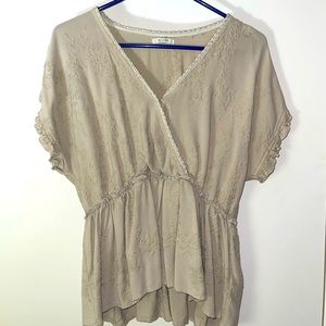 Floral beige blouse size large from Maurice’s